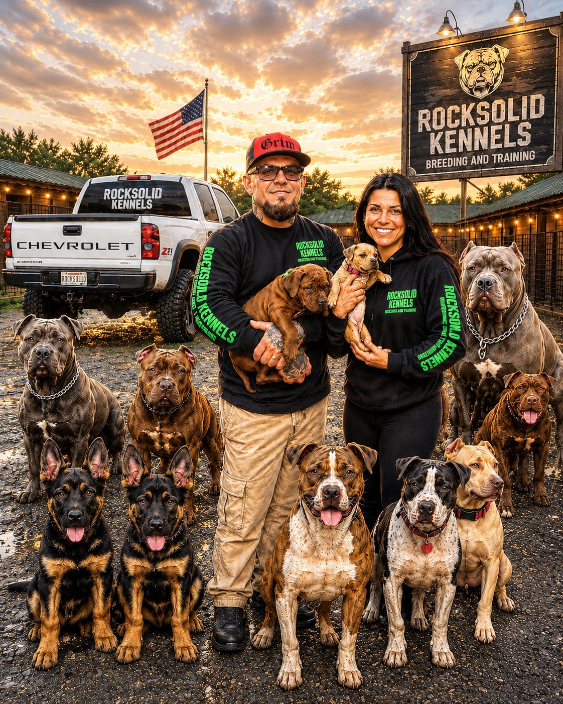 Rocksolid Kennels family and dogs